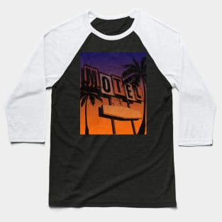 Vintage Motel Sign Sunset Baseball T-Shirt